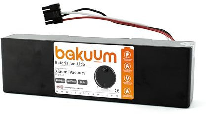 BAKUUM Batería 6200 mAh para Xiaomi Mop S12. Capacidad de 6200 mah 46.08Wh 14.4V. Larga autonomia. Rendimiento Optimizado. Facil Montaje.