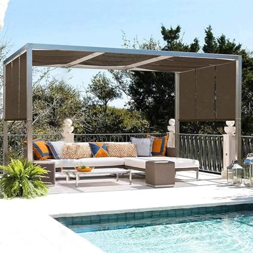 Filet d'ombrage Rectangulaire Voile d'ombrage Serre Voile Ombrage 5x4 Anti UV Bache pour Pergola Toile d'ombrage 4x5 Filet Ombrage,brown-2x4m