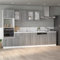 Sufrk Sonoma Meuble gris 60 x 46 x 81,5 cm en bois multicouche, meuble de cuisine, mobilier de cuisine, moderne à encastrer, cuisine, bande de base, armoire haute armoire