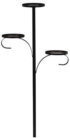 Black Triple Tree Topper, Tree Topper Candle Holder, Candelabra Tree Topper for Christmas, 3 Tier Candle Holder, Christmas Topper Unique, Light up Christmas Tree Decor (1pc)