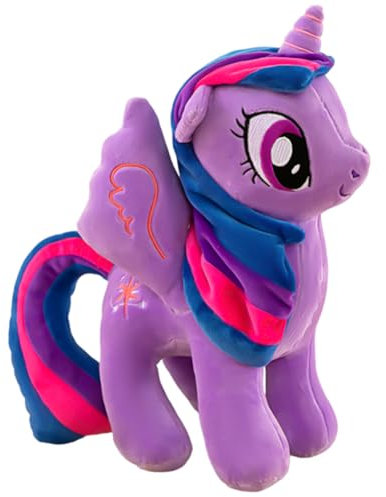 LJTXX Pferd Plüschtier 20cm Pony Plüschtier Lila Stofftier Pony Regenbogen Kawaii Stofftierpuppe Lustige Tierfiguren-Spielzeuge Geeignet für Kindergeschenke Dekorative Puppe