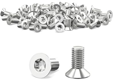 ORTAVA 100 Stück Senkkopfschrauben M3 x 6 mm, M3 Senkkopfschrauben Torx Edelstahl 304, Senkkopfschraube mit Innensechsrund/Torx (ISR/TX) nach Norm ISO 14581 / DIN 965, für Maschinen, Geräte und Möbel