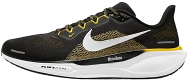 Nike Pegasus 41 Men's Road Running Shoes (FZ5097-001, Black/White/University Gold/White), Black/White/University Gold/White, 9.5 UK
