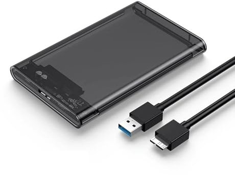 Vinmooog Custodia Esterno per Disco Rigido 2.5, Case Hard Disk Esterno per SATA III 7mm/9.5mm SSD HDD, Supporto UASP/TRIM, Tool Free