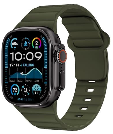 Deporte Band para Correa Apple Watch Ultra/2 49mm 40mm 42mm 38mm 41mm 44mm 45mm 46mm Hombre Mujer,Respirable Sumergible Silicona Pulsera de Reloj para iWatch Correas Series 10 9 8 7 6 5 4 3 SE 2nd