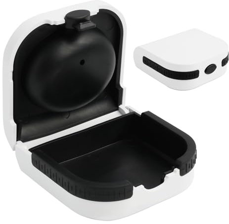 Hearing Aid Protective Box, Mini Portable Earing Aids Case, Built in High Elastic Silicone Air Cushion Ball Protects The Hearing Aid from Broken, for Most Hear Aids (White)