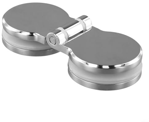 FACULX Cerniera per porta in vetro, cerniere a doppio lato per vetro doccia a 180 gradi, cerniere regolabili in vetro, per vetri da 5 a 12 mm (doppia cerniera laterale)
