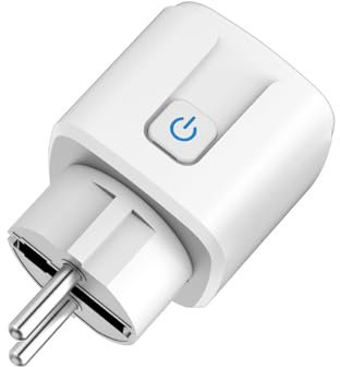 1 Pack Enchufe Inteligente Alexa, 2,4 GHz Enchufe Wi-Fi 16A con Medidor Consumo, Enchufe con Control por Voz, Control Remoto, Temporizador, Compatible con Alexa, Google Home, Smart Life