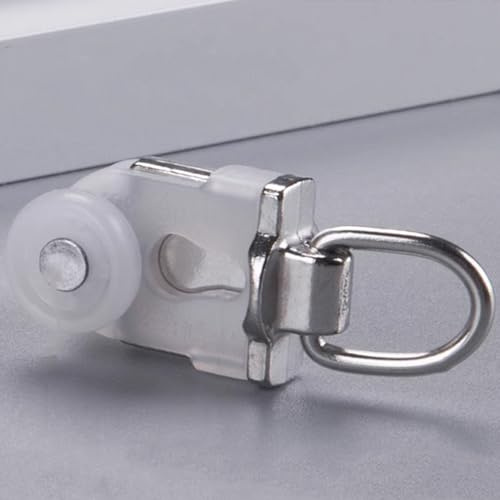 Blazea Smooth Quiet Curtain Track Rollers for Pelmet Box, 10 20 30 40 50 150 200 Pcs Curtain Rails Pulleys, Sliding Glider Curtain Track Roller Hooks(50PCS)