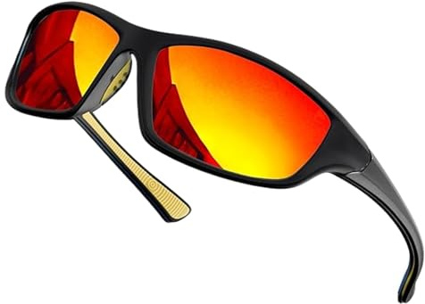grinderPUNCH Polarized Fishing Sunglasses Men Women Wrap Around Sport UV400 | Polarized UV400 Anti Glare, Wrap Around Frame for Fishing Driving Cycling Golf Running, Men and Women, Lightweight