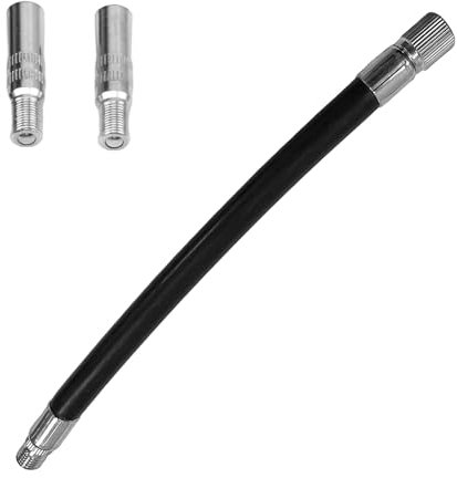 Knocery - Extensiones de válvula, 2 unidades de neumático de válvula de extensión de adaptador de 39 mm con manguera de inflador de extensión de goma compatible con Xiaomi M365 Scooter, scooter