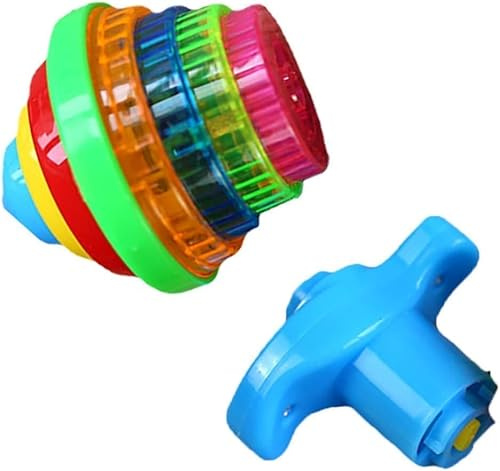 1 toupie multicolore clignotante avec toupies lumineuses pour cadeau, couleur aléatoire