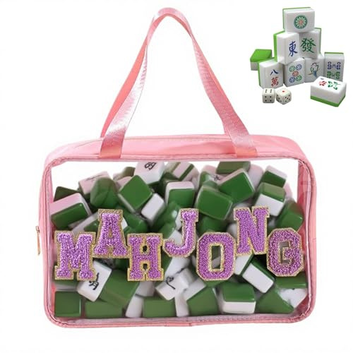 Niesel Mahjong Bags for Game Pieces - Carry Bag for Mahjong Set | Large Volume Carry Bag for Game Evening, Picnic, Camping, Community Centre, Tournaments, Party, Family