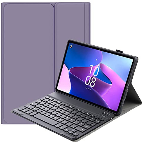 FKQLH Étui Clavier pour Xiaomi Redmi Pad 2 Pro 12,1 Pouce, AZERTY Français Coque Clavier Magnétique avec étui de Protection, Violet