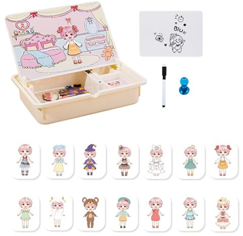 Magnetisches Puzzle-Set mit Aufbewahrungsbox | magnetisches Puzzlespiel für Kleinkinder im Kindergarten | Reisespiel mit Transportkoffer – 3