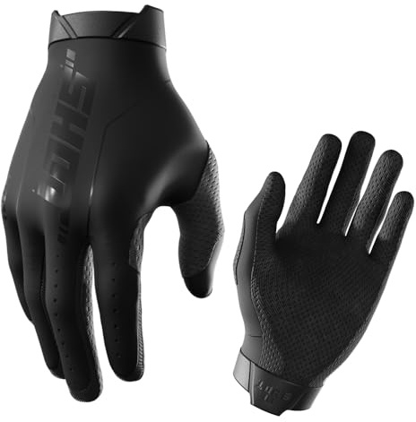 Shot Race Gear Lite Motocross Handschuhe Herren – MX/MTB Handschuhe für Enduro und Downhill – Cross- & Fahrradhandschuhe aus atmungsaktivem Material - Elastisches Neoprenbündchen, ohne Klettverschluss