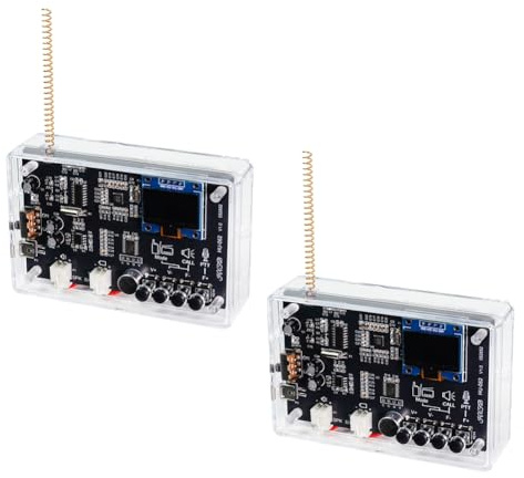 Wadakada 2set Walkie-Talkie FM Radio DIY Electronic Kit 87-108MHz FM Radio DIY Electronic Kit OLED Display DIY Soldering Project Practice Solder