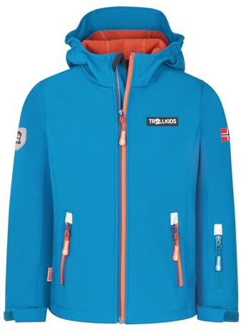 Trollkids Kids Oslofjord Jacket | Wasserabweisend und winddicht, Klettverschlüsse an den Armen, Reflektoren, Wassersäule: 6