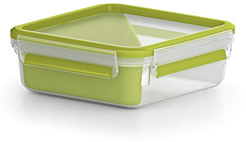 Tefal K3100812 - MASTERSEAL TO GO - Boîte Sandwich à Compartiments - 0.85 L - Vert