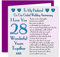 My Husband 28th Wedding Anniversary Card - On Our Orchid Anniversary - 28 Years - Sentimental Verse I Love You