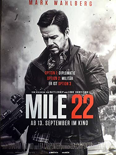 Mile 22 - Mark Wahlberg - Lauren Cohan - Filmposter A1 84x60cm gerollt