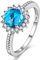 Uloveido Y3522 Bague solitaire rose pour femme avec tournesol sertie de zircones plaqué platine Tailles 16,6 17,2 18,1 18,8 cm, L1/2 (51.9mm), Oxyde de zirconium, Zircone cubique