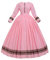 GRACEART Robe Médiévale 1860 Femme Renaissance Victorienne Gothique Longue Déguisement Cosplay Vintage Jupe Rétro (S, Rose)