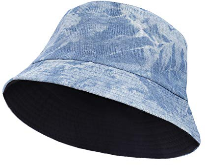 RZKJ-SHOP Fischerhut Sonnenhut Baumwolle Fischerhut Bucket Hat mit Gänseblümchen Druck, Faltbar Strandhut Freizeithut Outdoor-Hut Schlapphut Mütze für Damen Sommer Urlaub Reise Wandern