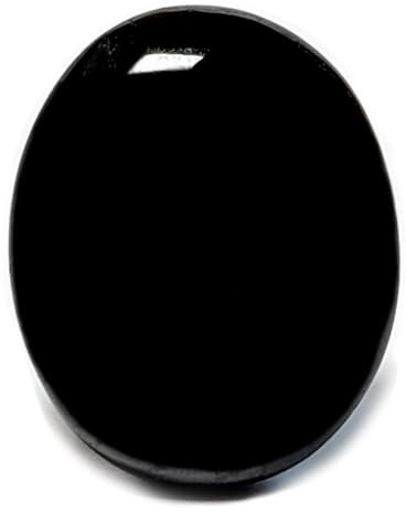 Schwarzer Turmalin, Naturstein, Heilstein für Lithotherapie, 100 % handgefertigt in der Familienwerkstatt, Edelstein, Wohlbefinden, Reiki und Chakra, Kieselstein, Taschenformat [Eusice]