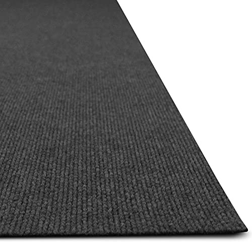 Floordirekt Event- und Messeteppich | Nadelfilz Teppich | Teppich für Messe, Hochzeit & Events | Bodenbelag in vielen Farben & Größen (200 x 1000 cm, Anthrazit 55 LV)