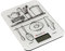 Melchioni Family | Bilancia Cucina Digitale Ultrasottile, GLASS, Bilancia da Cucina con Display, Capacità 10 kg, Vetro Temprato, Bianca con Fantasia