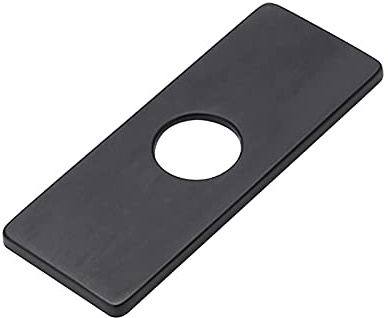 10,2 cm Edelstahl-Spülbeckenlochabdeckung, Küchenarmaturplatte, Wasserhahn-Spüle, Lochabdeckung für Badezimmer, Waschtisch, Schwarz, 1 Stück