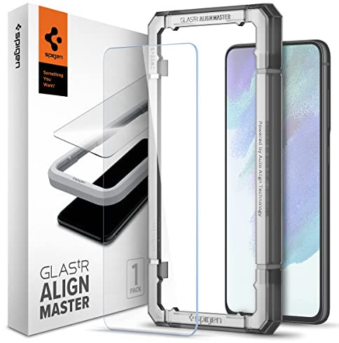 Spigen AlignMaster Verre Trempé compatible avec Samsung Galaxy S21 FE, 2 Pièces, Résistant aux Rayures, 9H Protection écran
