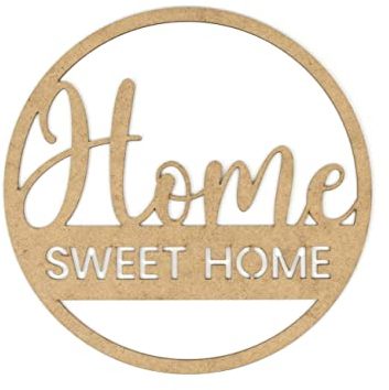 CONTRAXT Letreros decorativos madera frases. Cuadros madera con frases vintage Letrero home Carteles con letras decorativas Home Sweet Home decoracion madera pared puerta (Home, MDF)