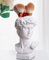 Kopfvase, griechische Büste David Statue Vintage Dekor für Zuhause, römischer Stil Gesicht Pflanzgefäß für Garten, 15,2 cm weiße Blumen Schüssel kreatives Einweihungsgeschenk