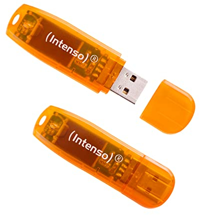 Intenso Rainbow Line 2x 64GB USB-Stick, USB 2.0 Doppelpack in Orange