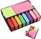 Sticky Notes Set, WJIASI 2000 Pcs Colored Adhesive Notes Bundle Set Rectangular Notes and Index Flags Pads Fluorescent Color Index Tabs Gifts for Students and Teachers