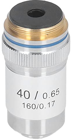 40X High Magnification Objective Lens, Achromatic Microscope Objective 40/0 65 for Biological Microscopes