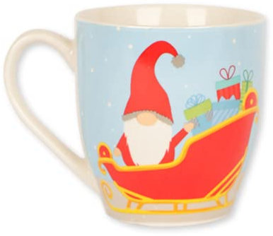 FabFinds Large Christmas Hugga Mug Ceramic Coffee Cup for Gift 500ml (H11cm X W11cm) (Merry Gonk)