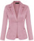 MINTLIMIT Blazer da donna manica lunga aperta davanti uno bottoni collo scialle, R-Dusty Rose, S