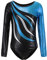 Odizli Turnanzug Mädchen Langarm Kinder U Rücken Strass Gymnastikanzug Ballett Trikot Body Leotard Tanzbody Ballettanzug Balletttrikot Eiskunstlauf Ballerina Ballettkleidung Blau 12-13 Jahre