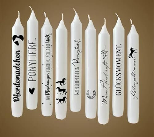 Kerzen Tattoofolie - Pferde - Sprüche zum Verschenken - für Kerzen/Keramik DIN A4