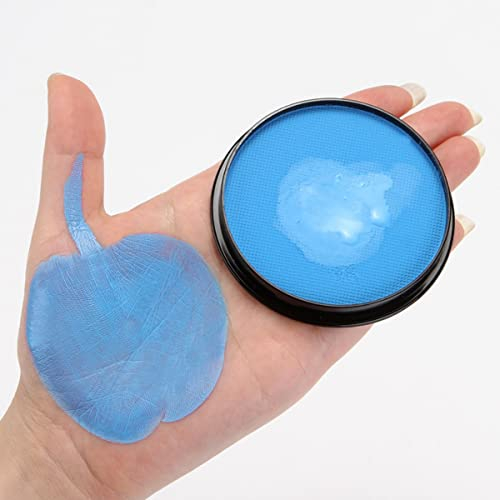 KARLOR Gesichtsfarbe 30g blau Aqua Make-up Schminke Facepainting Body Paint, wasserbasis professionell Schminkfarbe für Erwachsene Kinder Makeup Halloween Karneval Fasching Cosplay(Blau)