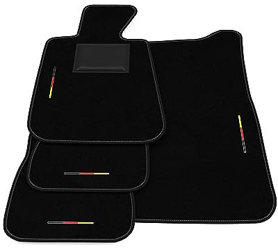 Fußmatten kompatibel mit BMW 3er E30 Cabrio 1986-1993, Flagge Deutschland, Custom Auto Fußmatten Kit, Teppich Teppich Set, Autoteppich