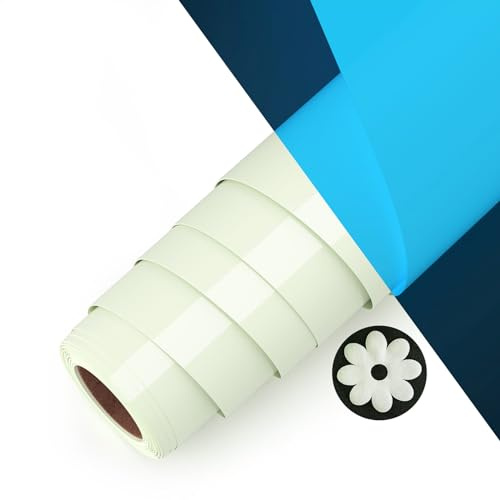 Asoway Plotterfolie Textil Tagsüber weiß 3D Puff Vinylfolie HTV 25 X 244cm | Flexfolie Plotter Textil für DIY Kleidung, Mützen, Hosen, andere Stoffe, Leicht zu schneiden und zu jäten