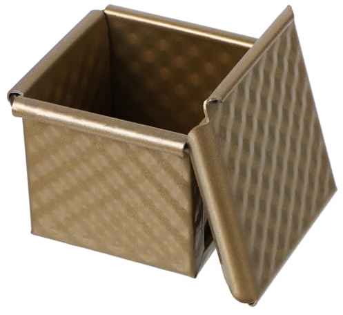 Garneck Moule À Pain Carré Antiadhésif Avec Couvercle 8X6.3 Cm Motif Ondulé En Alliage D'Aluminium Pour Boulangerie Maison