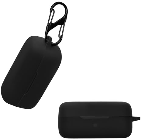 kwmobile Case Compatible with EarFun Free Pro 3 Case - Silicone Cover Holder for Earbuds - Black