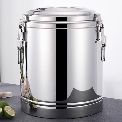 EMYJAY Contenedor Isotérmico Acero Inoxidable, Dispensador De Bebidas Aislado De Acero Inoxidable 304 Dispensador De Bebidas Frías Y Calientes Cubo Termo LYWY (Color : Silver, Size : 40L)