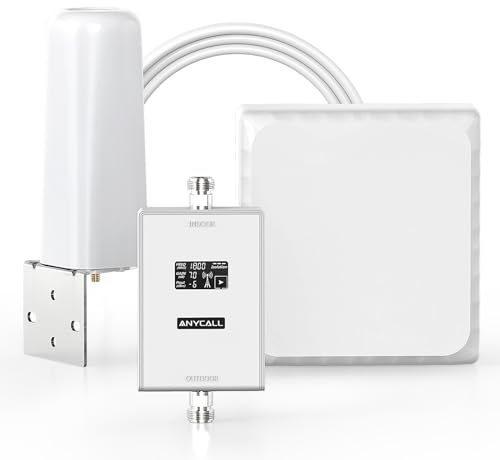 ANYCALL Amplificador Señal Movil para Banda 3/20, Amplificador de Cobertura Movil para Casa Oficina Sótano, Boost 4G LTE 3G gsm 2G para Movistar Orange Vodafone Más Yoigo, Aumentar Cobertura Movil