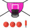 lasuroa Ensemble de Fixation Panier Basket-Ball Trampoline, But Basket-Ball Souple Trampoline avec 3 Mini Ballons Basket et 1 Pompe, Accessoires Trampoline Étanches pour Amateurs Basket-Ball (Rose)